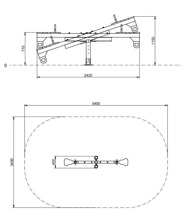 Dimensions du jeu ressort benito Lar vue ensemble jeu ressort benito lar